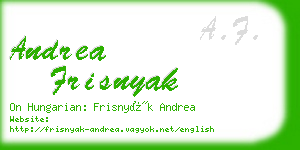 andrea frisnyak business card